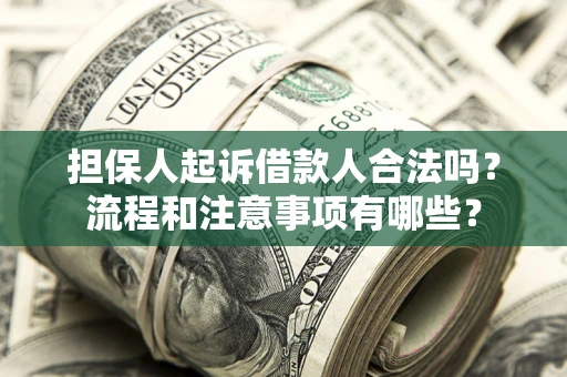 北京担保人起诉借款人合法吗？流程和注意事项有哪些？