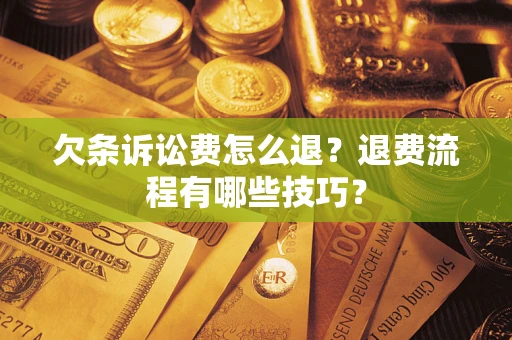 北京欠条诉讼费怎么退？退费流程有哪些技巧？